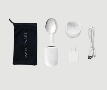 Stabilizing spoon kit for hand tremors