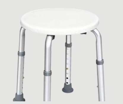 Adjustable shower stool for elderly bath safety